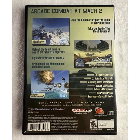 Rebel Raiders Operation Nighthawk PS2, 2006 Complete CIB Tested  - PlayStation 2 - Picture 2 of 5